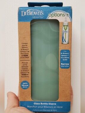 Dr. Brown's Options Glass Bottle Sleeve in Mint Green